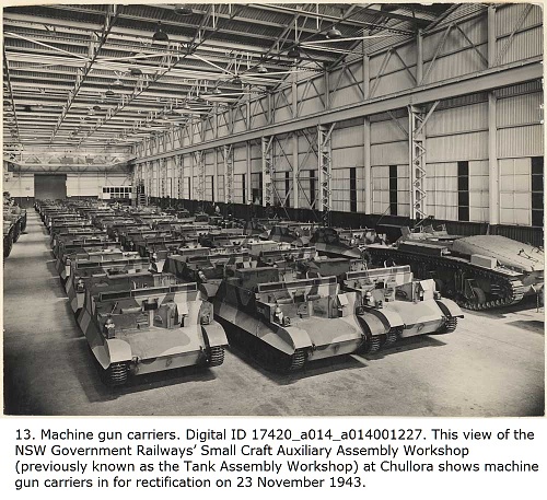 Click image for larger version

Name:	NSW Railways Chullora workshops showing machine gun carriers in for rectification on 23 November.jpg
Views:	14
Size:	320.0 KB
ID:	94949