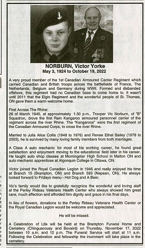 Click image for larger version

Name:	10 November, 2022 - Obituary - Victor Yorke Norburn - WWII 1 CACR Veteran - Ottawa Citizen.jpg
Views:	4
Size:	984.8 KB
ID:	130648