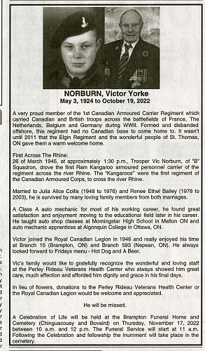 Click image for larger version

Name:	10 November, 2022 - Obituary - Victor Yorke Norburn - WWII 1 CACR Veteran - Ottawa Citizen.jpg
Views:	4
Size:	984.8 KB
ID:	130648