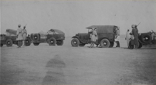 Another Awkwright photo of Model A Fords in desert.jpg