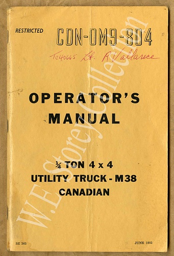 Click image for larger version

Name:	CDN-OM9-804 - Operator's Manual -  Ton 4x4 Utility Truck - M38 Canadian - 1952 copy.jpg
Views:	1
Size:	996.6 KB
ID:	119307