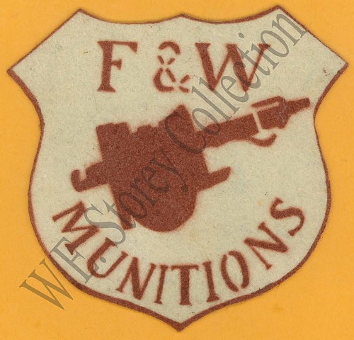 Click image for larger version

Name:	F& W MUNITIONS - Frost and Woods Munitions - Jacket badge - front copy.jpg
Views:	3
Size:	588.9 KB
ID:	126450